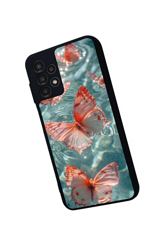 Samsung Galaxy A23 Uyumlu Kelebek Tasarımlı Glossy Premium Kılıf