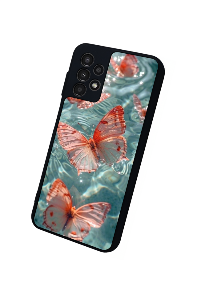 Samsung Galaxy A23 Uyumlu Kelebek Tasarımlı Glossy Premium Kılıf