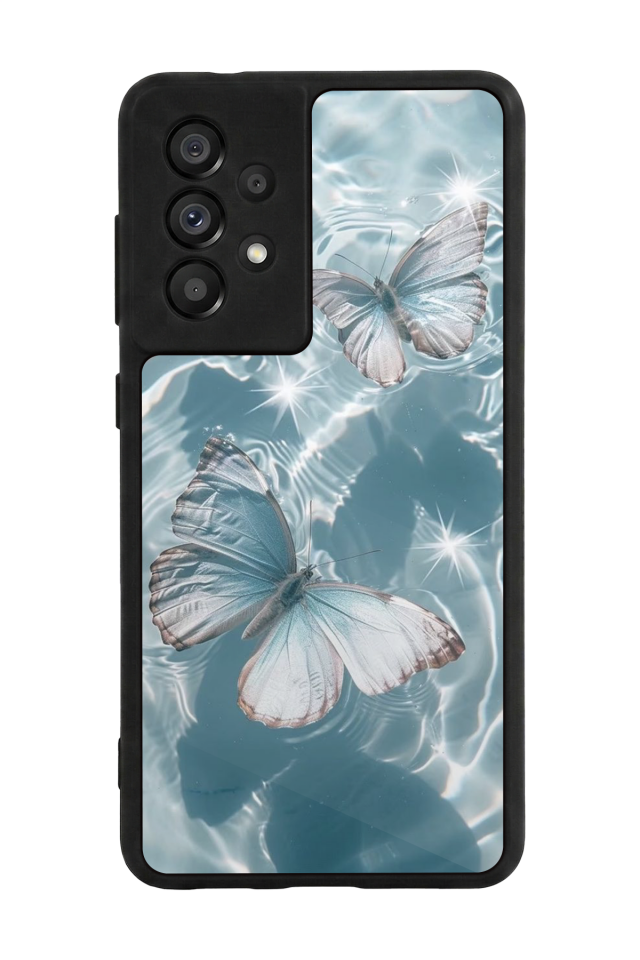 Samsung Galaxy A73 Uyumlu Kelebek Tasarımlı Glossy Premium Kılıf