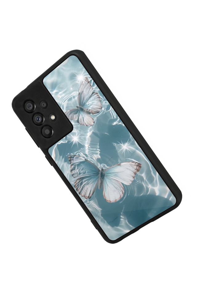 Samsung Galaxy A73 Uyumlu Kelebek Tasarımlı Glossy Premium Kılıf