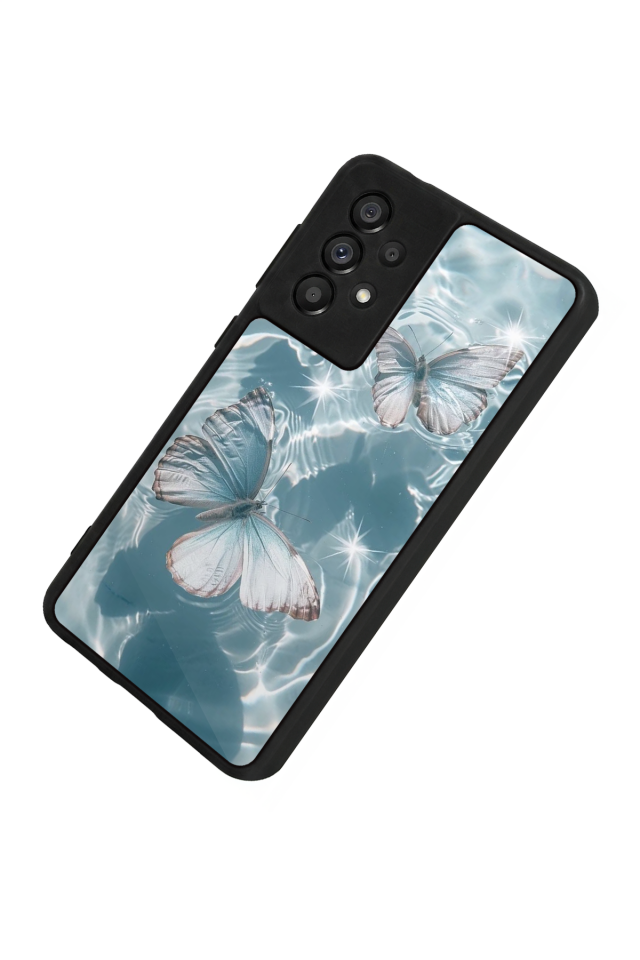 Samsung Galaxy A73 Uyumlu Kelebek Tasarımlı Glossy Premium Kılıf