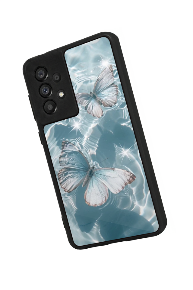 Samsung Galaxy A73 Uyumlu Kelebek Tasarımlı Glossy Premium Kılıf