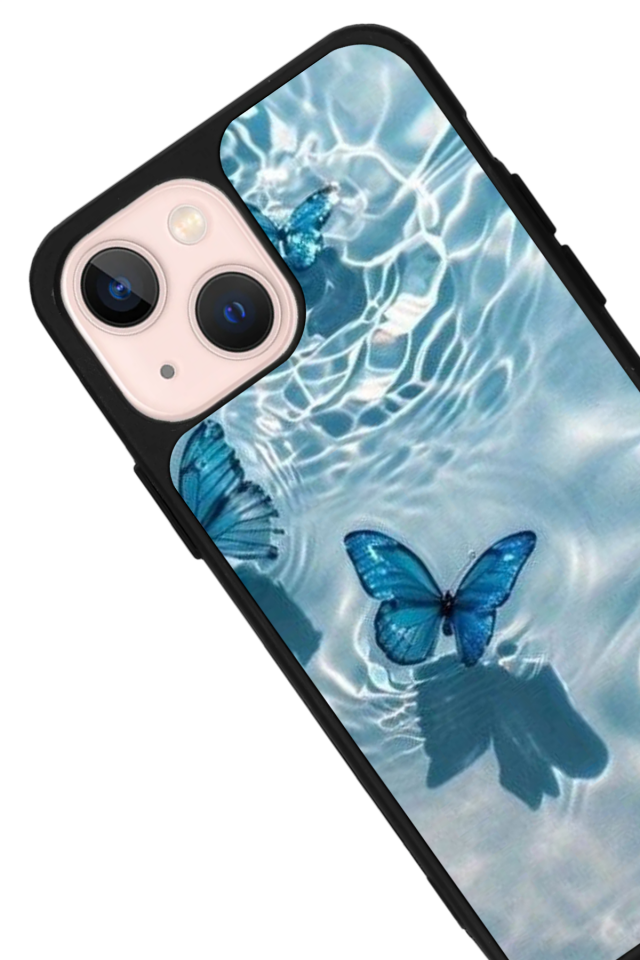 iPhone 14 Plus Uyumlu Kelebek Tasarımlı Glossy Premium Kılıf