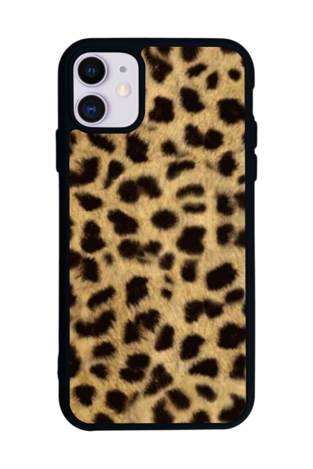 iPhone 11 Uyumlu Leopar Tasarımlı Glossy Premium Kılıf