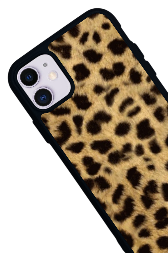 iPhone 11 Uyumlu Leopar Tasarımlı Glossy Premium Kılıf