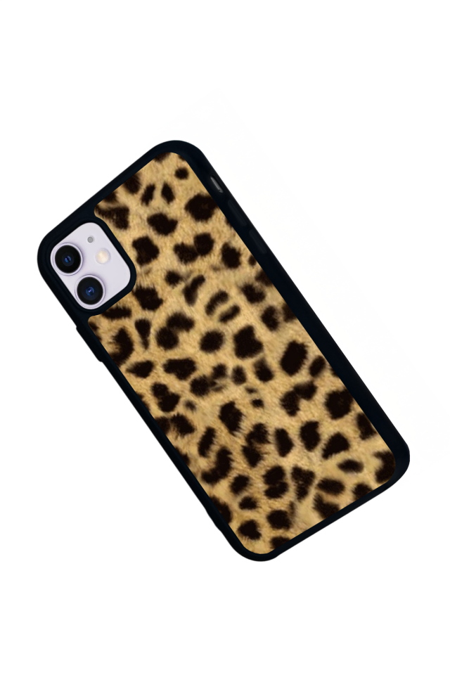 iPhone 11 Uyumlu Leopar Tasarımlı Glossy Premium Kılıf