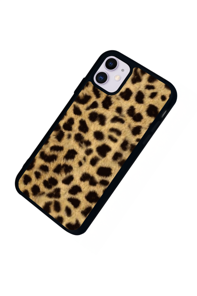 iPhone 11 Uyumlu Leopar Tasarımlı Glossy Premium Kılıf