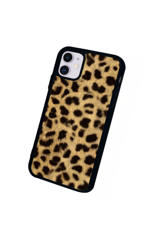 iPhone 11 Uyumlu Leopar Tasarımlı Glossy Premium Kılıf
