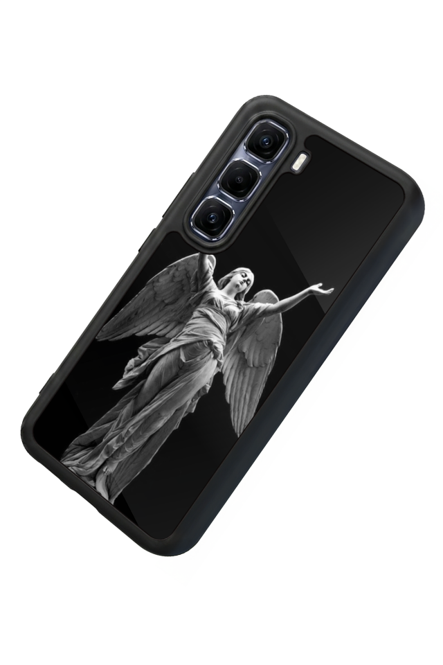 Infinix Hot 60 Pro Plus Uyumlu Melek Tasarımlı Glossy Premium Kılıf