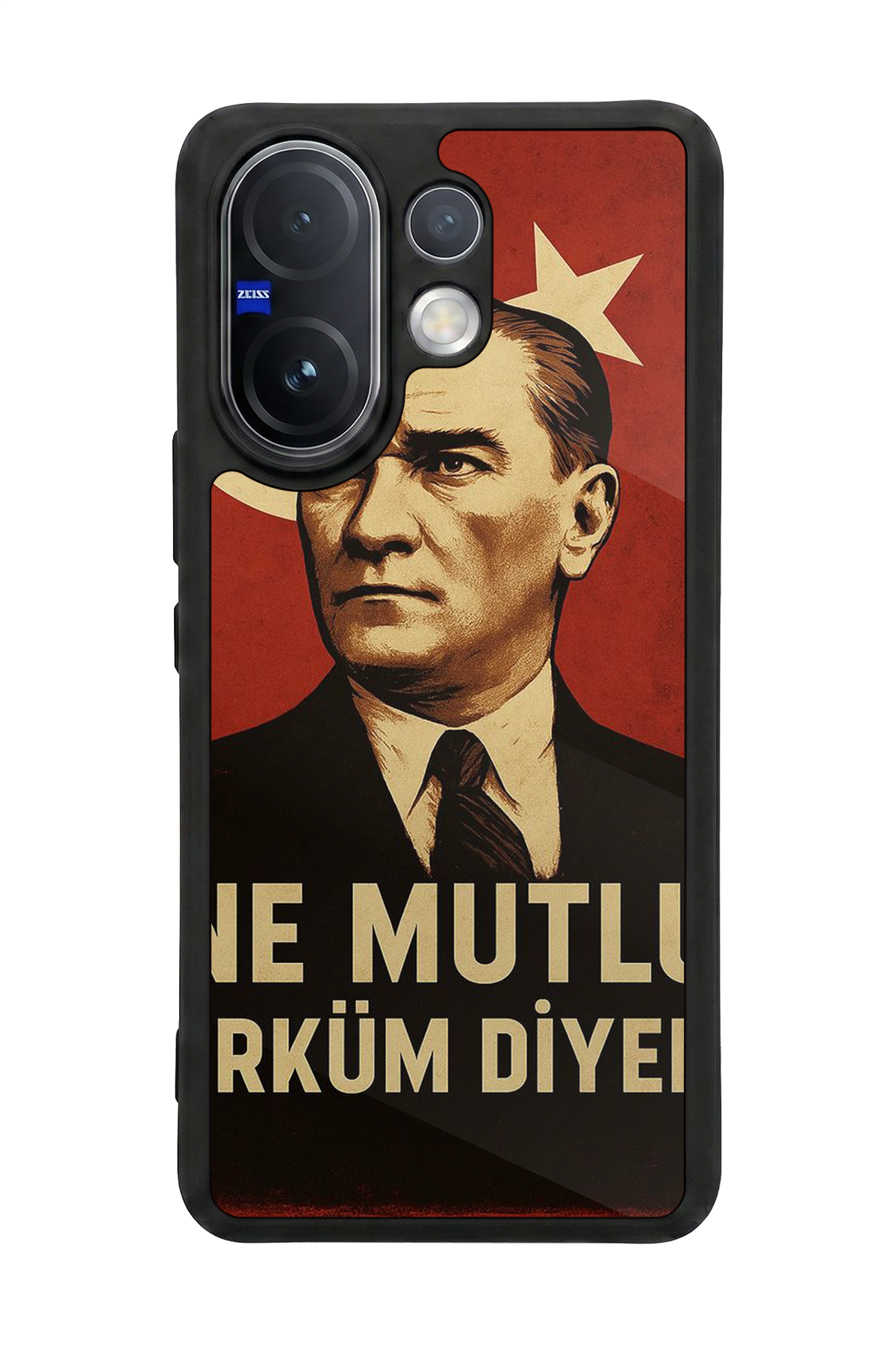 Vivo V60 Uyumlu  Mustafa Kemal Ataturk Tasarımlı Glossy Premium Kılıf