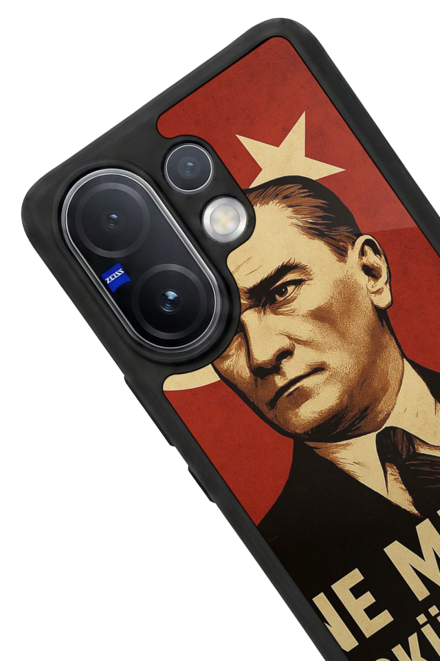 Vivo V60 Uyumlu  Mustafa Kemal Ataturk Tasarımlı Glossy Premium Kılıf