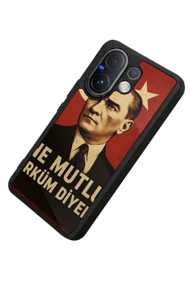 Vivo V60 Uyumlu  Mustafa Kemal Ataturk Tasarımlı Glossy Premium Kılıf
