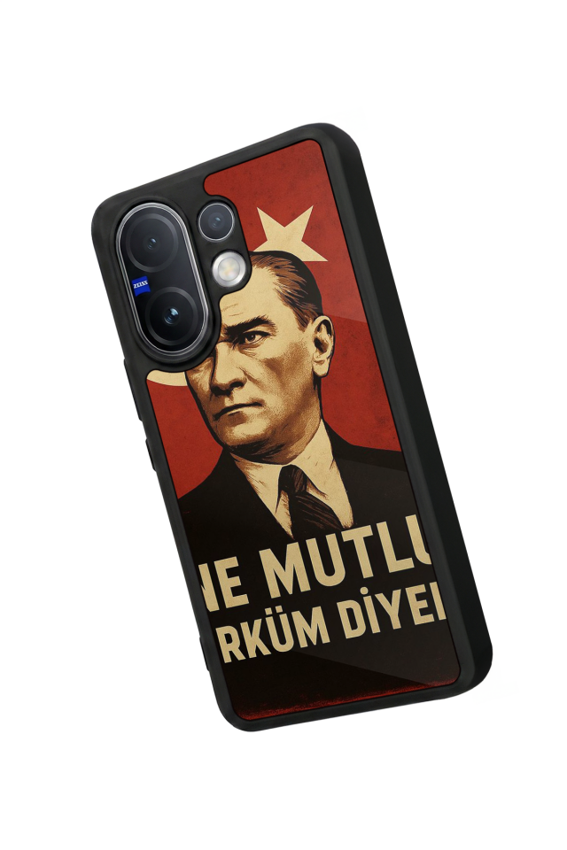 Vivo V60 Uyumlu  Mustafa Kemal Ataturk Tasarımlı Glossy Premium Kılıf