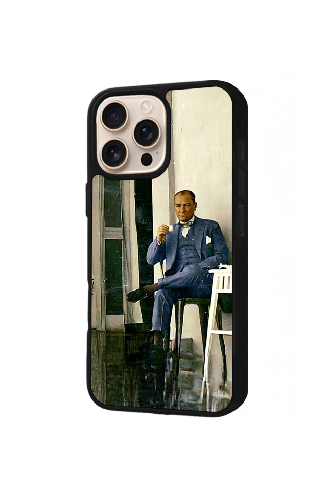 iPhone 16 Pro Max Uyumlu Mustafa Kemal Ataturk Tasarımlı Glossy Premium Kılıf