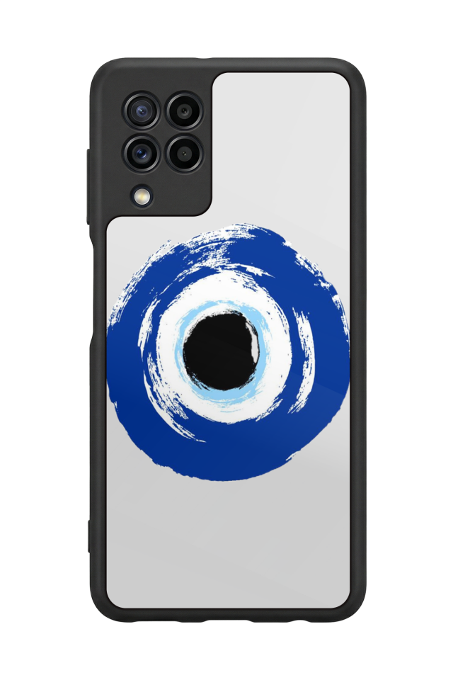 Samsung Galaxy M22 Uyumlu Nazar Tasarımlı Glossy Premium Kılıf