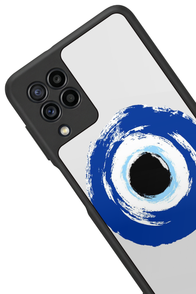 Samsung Galaxy M22 Uyumlu Nazar Tasarımlı Glossy Premium Kılıf