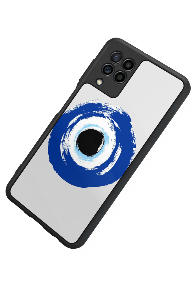 Samsung Galaxy M22 Uyumlu Nazar Tasarımlı Glossy Premium Kılıf
