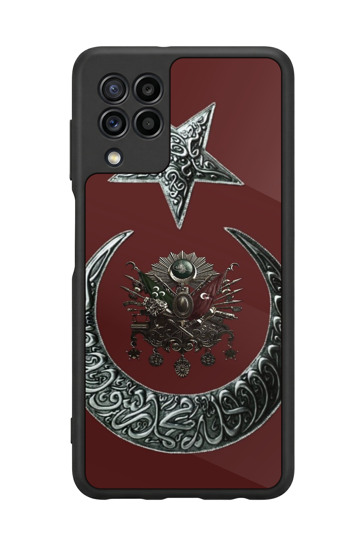 Samsung Galaxy M32 Uyumlu Osmanli Tugrasi Tasarımlı Glossy Premium Kılıf