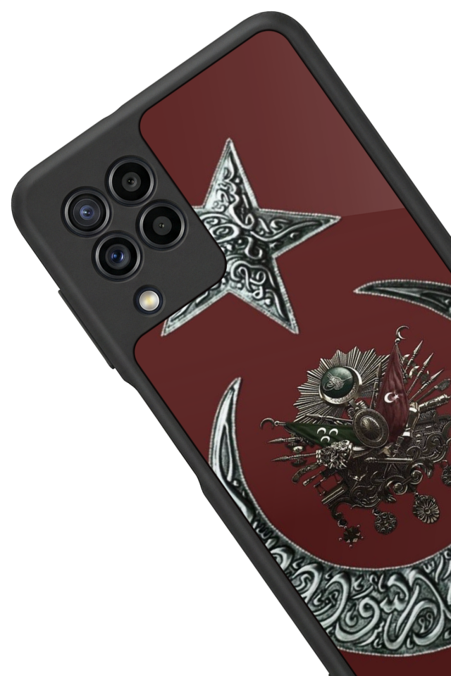 Samsung Galaxy M32 Uyumlu Osmanli Tugrasi Tasarımlı Glossy Premium Kılıf