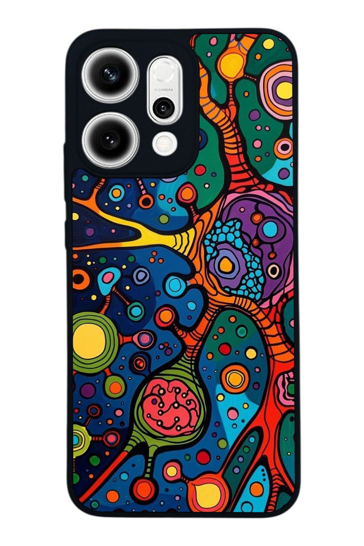 Oppo Reno 14 Uyumlu Abstract Tasarımlı Glossy Premium Kılıf