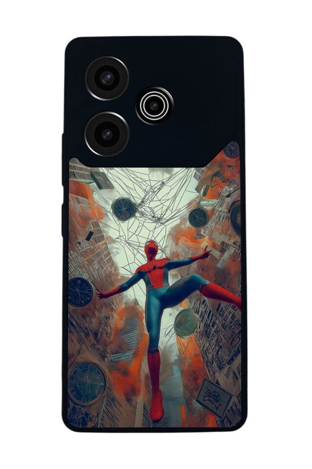 Tecno Pova 6 Uyumlu Spider Man ( Örümcek Adam ) Tasarımlı Glossy Premium Kılıf