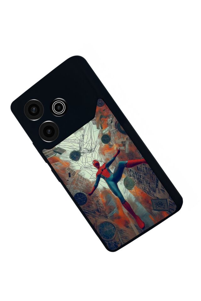 Tecno Pova 6 Uyumlu Spider Man ( Örümcek Adam ) Tasarımlı Glossy Premium Kılıf