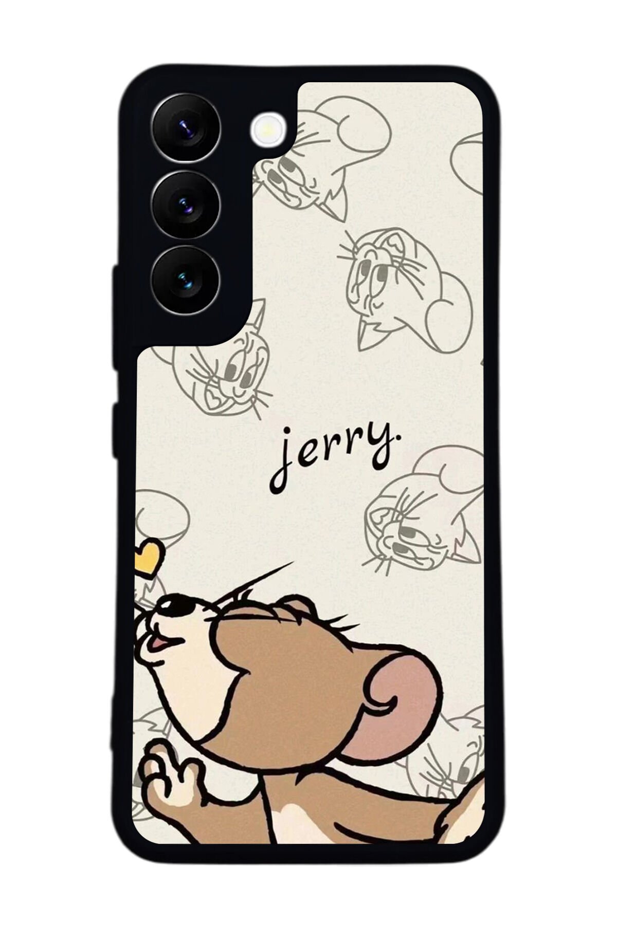 Samsung Galaxy S22 Uyumlu Tom And Jerry Tasarımlı Glossy Premium Kılıf