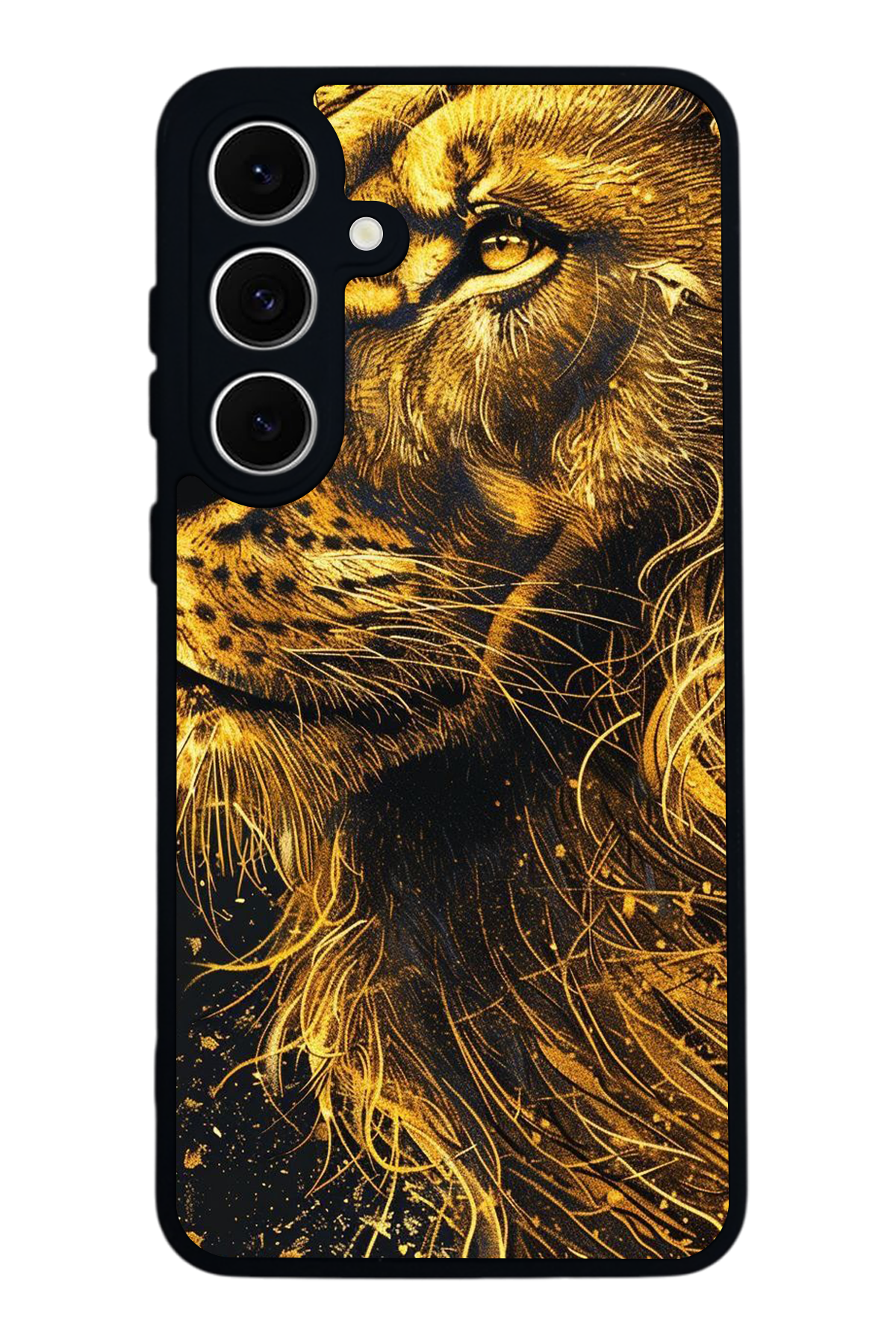 Samsung Galaxy S24 FE Uyumlu Aslan Tasarımlı Glossy Premium Kılıf