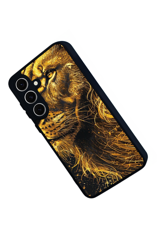 Samsung Galaxy S24 FE Uyumlu Aslan Tasarımlı Glossy Premium Kılıf