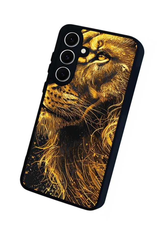 Samsung Galaxy S24 FE Uyumlu Aslan Tasarımlı Glossy Premium Kılıf