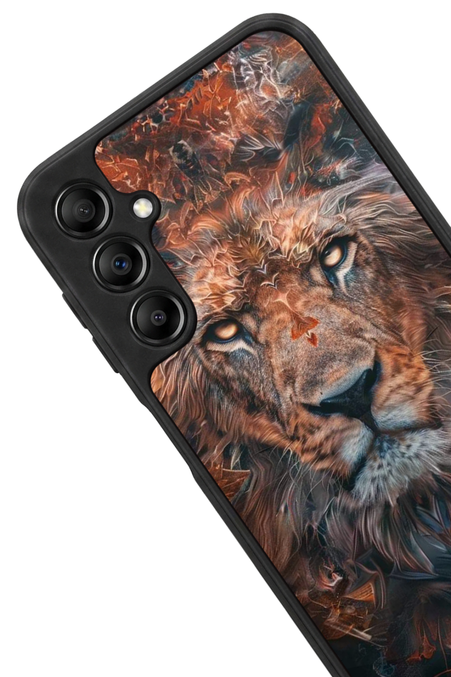 Samsung Galaxy A14 Uyumlu Aslan Tasarımlı Glossy Premium Kılıf
