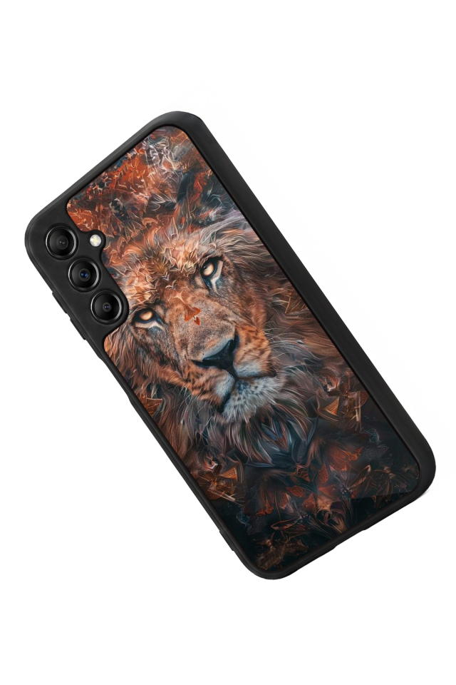 Samsung Galaxy A14 Uyumlu Aslan Tasarımlı Glossy Premium Kılıf