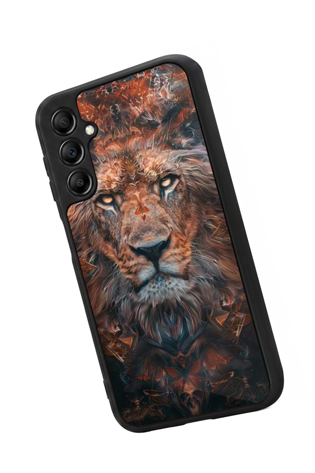 Samsung Galaxy A14 Uyumlu Aslan Tasarımlı Glossy Premium Kılıf