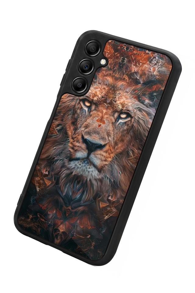 Samsung Galaxy A14 Uyumlu Aslan Tasarımlı Glossy Premium Kılıf