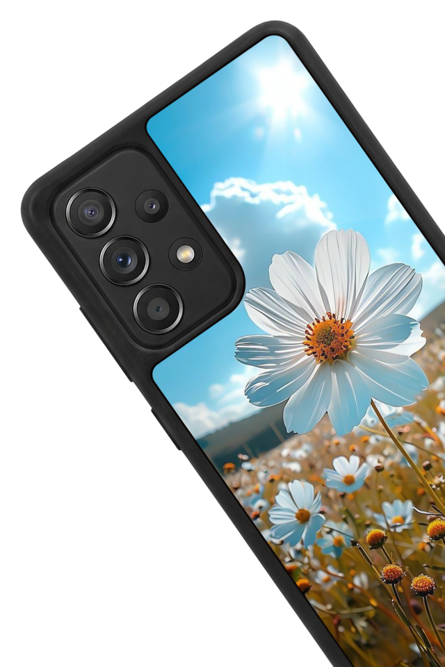 Samsung Galaxy A72 Uyumlu Cicek Tasarımlı Glossy Premium Kılıf