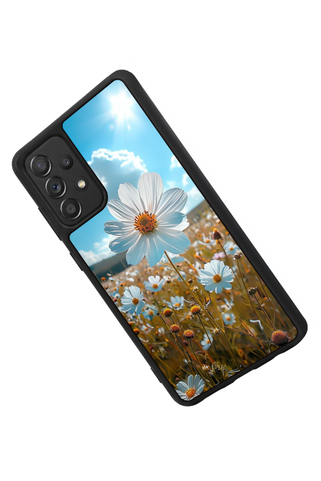 Samsung Galaxy A72 Uyumlu Cicek Tasarımlı Glossy Premium Kılıf
