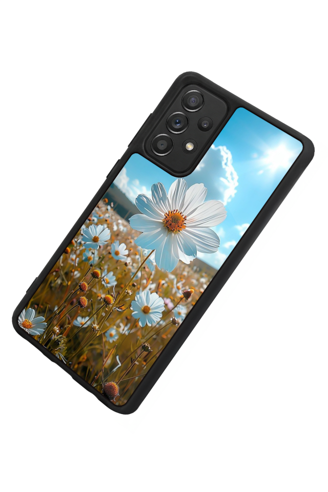 Samsung Galaxy A72 Uyumlu Cicek Tasarımlı Glossy Premium Kılıf