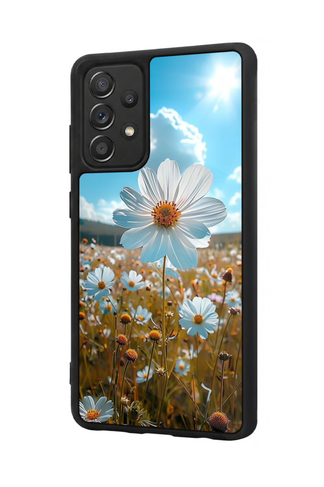 Samsung Galaxy A72 Uyumlu Cicek Tasarımlı Glossy Premium Kılıf