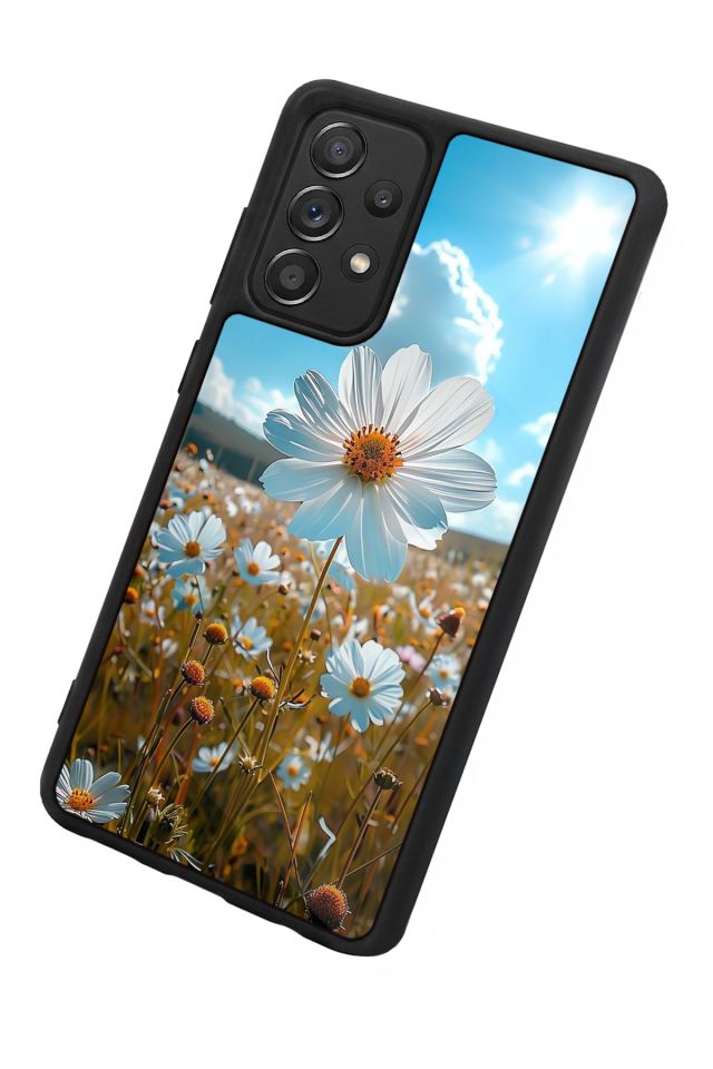 Samsung Galaxy A72 Uyumlu Cicek Tasarımlı Glossy Premium Kılıf