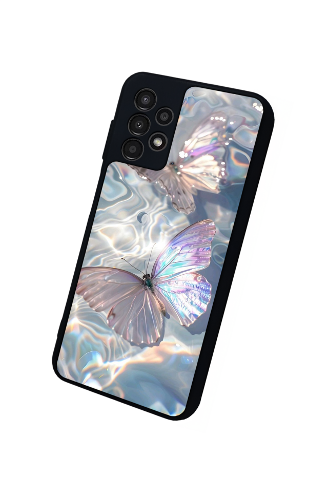 Samsung Galaxy A23 Uyumlu Kelebek Tasarımlı Glossy Premium Kılıf