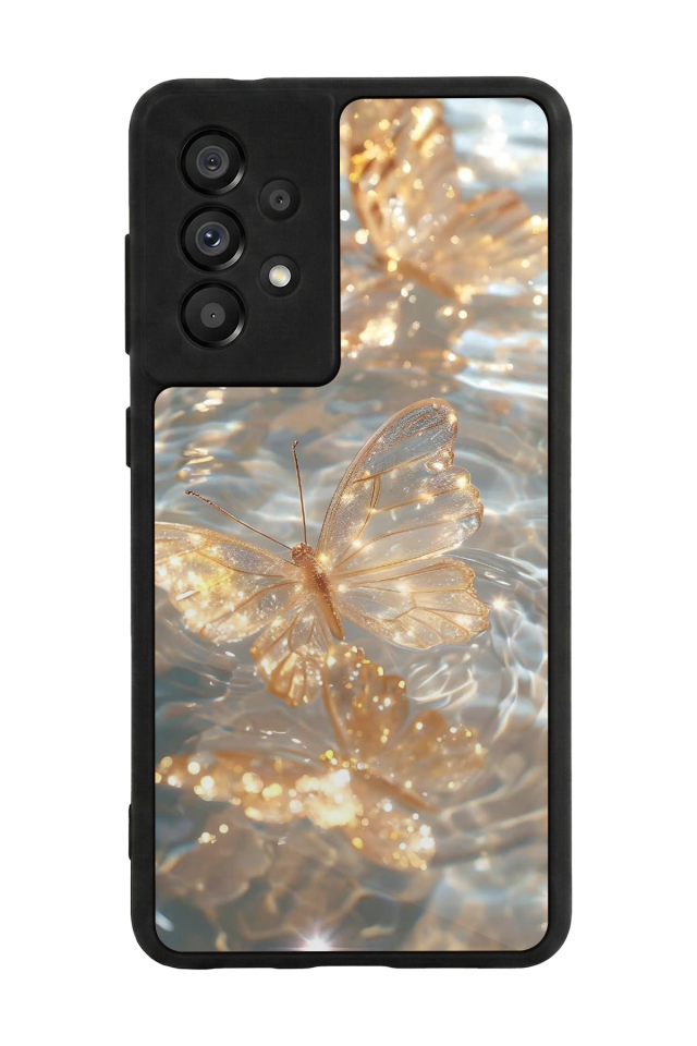 Samsung Galaxy A73 Uyumlu Kelebek Tasarımlı Glossy Premium Kılıf