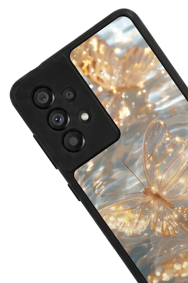 Samsung Galaxy A73 Uyumlu Kelebek Tasarımlı Glossy Premium Kılıf