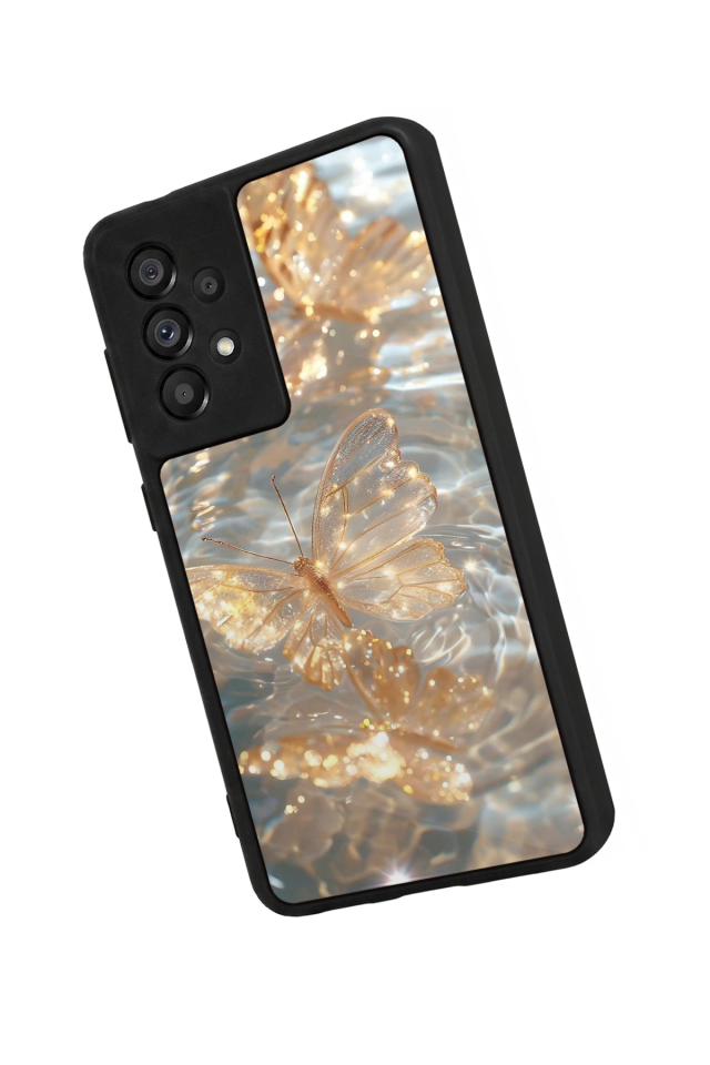 Samsung Galaxy A73 Uyumlu Kelebek Tasarımlı Glossy Premium Kılıf