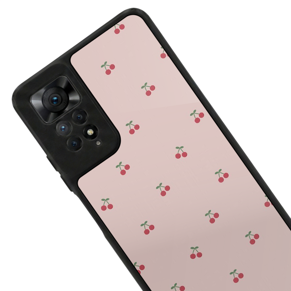 Xiaomi Redmi Note 11 Pro Uyumlu Kiraz Tasarımlı Glossy Premium Kılıf