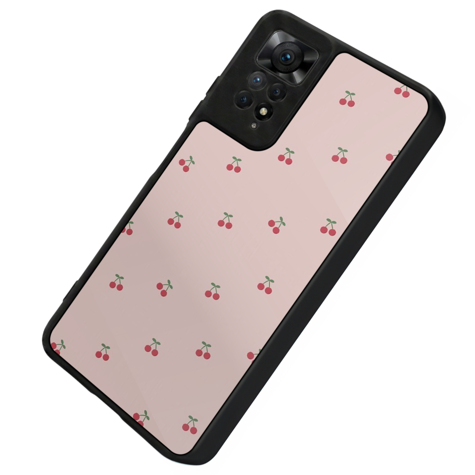 Xiaomi Redmi Note 11 Pro Uyumlu Kiraz Tasarımlı Glossy Premium Kılıf