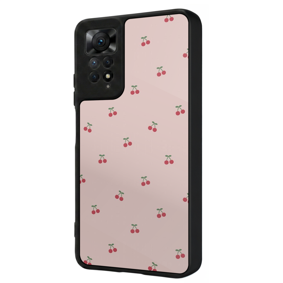 Xiaomi Redmi Note 11 Pro Uyumlu Kiraz Tasarımlı Glossy Premium Kılıf