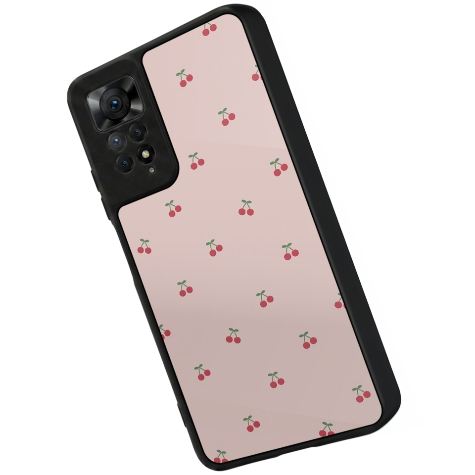 Xiaomi Redmi Note 11 Pro Uyumlu Kiraz Tasarımlı Glossy Premium Kılıf