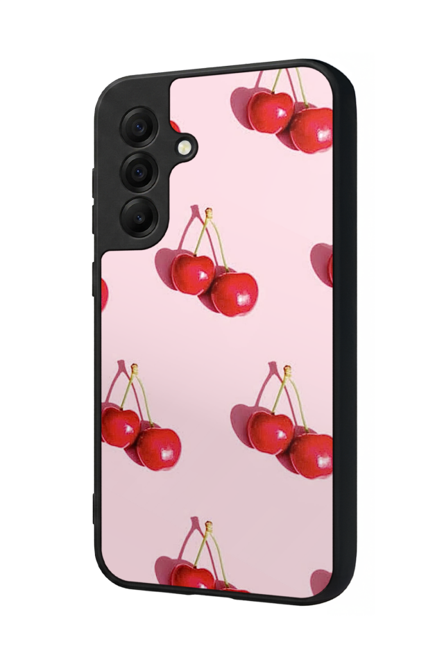 Samsung Galaxy A17 Uyumlu Kiraz Tasarımlı Glossy Premium Kılıf