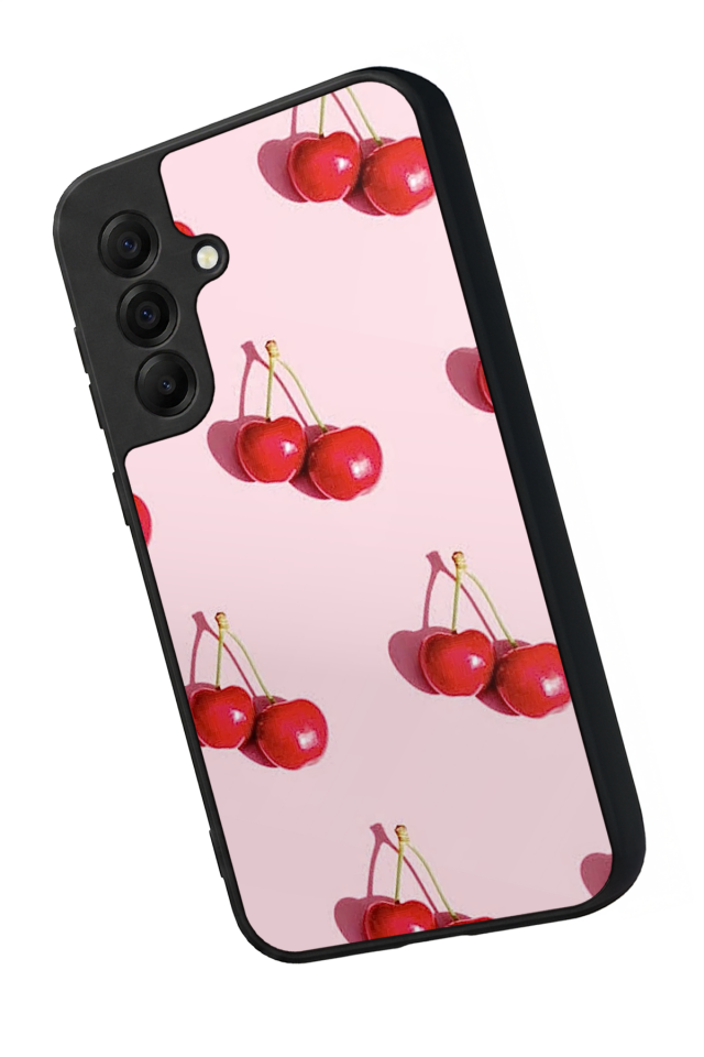Samsung Galaxy A17 Uyumlu Kiraz Tasarımlı Glossy Premium Kılıf