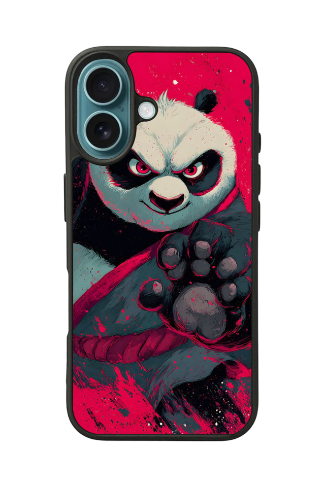 iPhone 16 Uyumlu Kung Fu Panda Tasarımlı Glossy Premium Kılıf